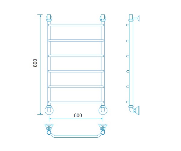 Полотенцесушитель на чертеже