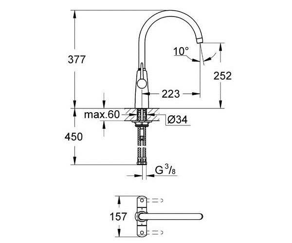 смеситель для кухни GROHE AMBI