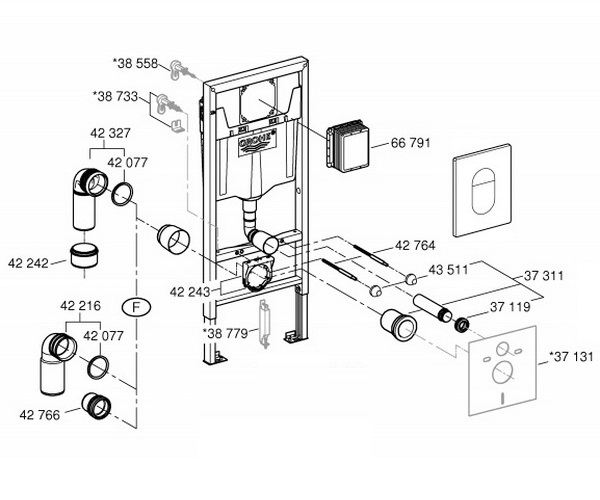 Схема бачка инсталляции grohe - 92 фото