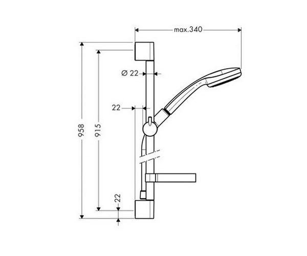 душевой гарнитур HANSGROHE CROMA