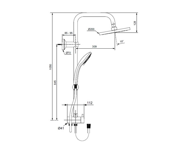 душевая система IDEAL STANDARD ECO