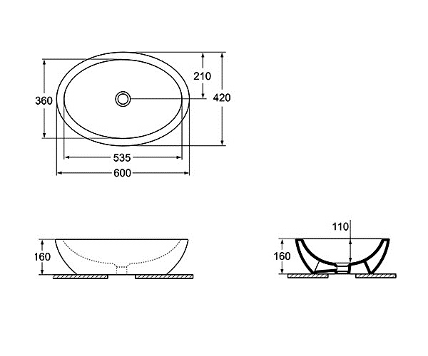 раковина IDEAL STANDARD STRADA 60