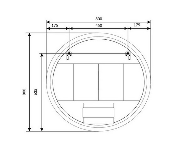 зеркало 1MARKA AMOUR 80