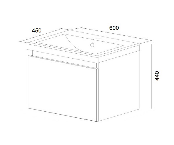тумба с раковиной 1MARKA ARIS 60