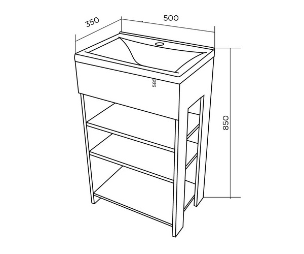 тумба с раковиной 1MARKA REVO 50