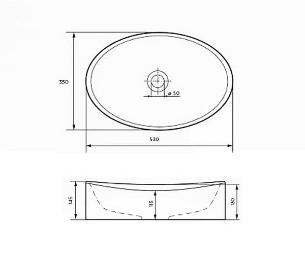 раковина 1MARKA ROLL 53