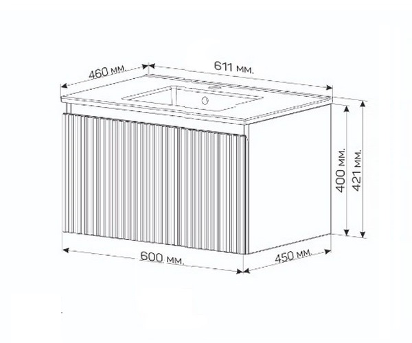 тумба с раковиной 1MARKA ROW 60