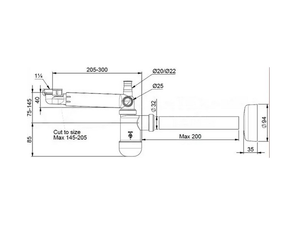 сифон для раковины 1MARKA