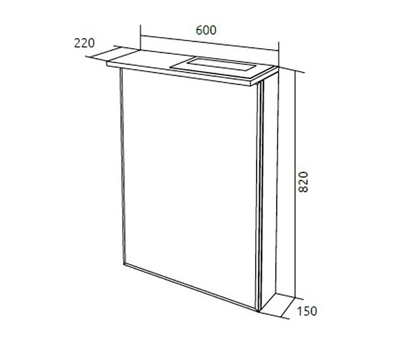 зеркало-шкаф 1MARKA СОНАТА 60