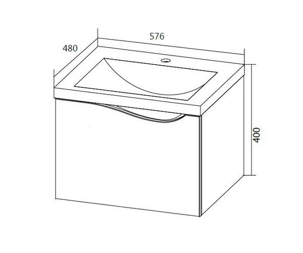 тумба с раковиной 1MARKA ЭТЮД 60