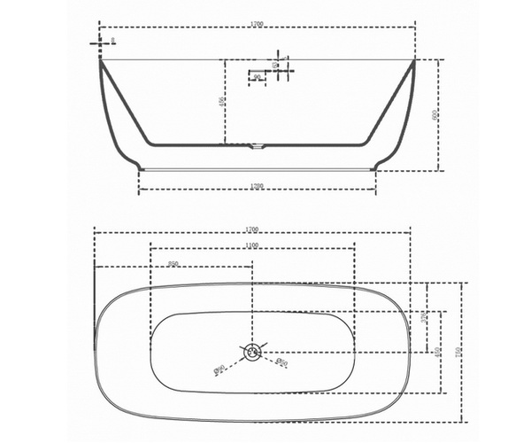 ванна акриловая ABBER AB9260 170х75