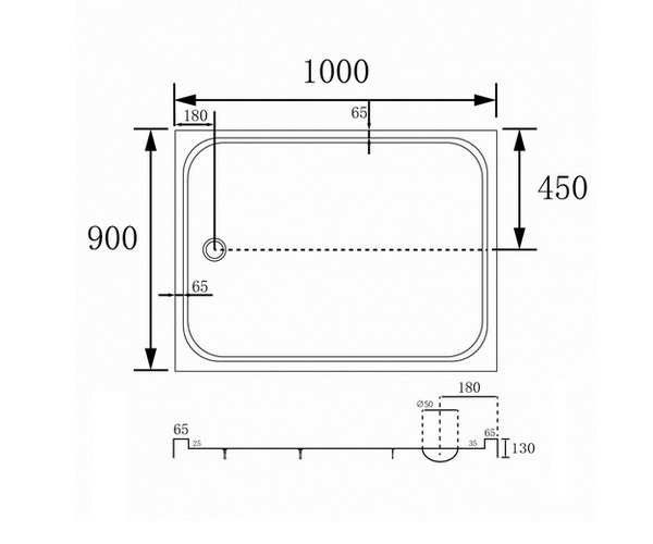 поддон акриловый AD3C109 100х90