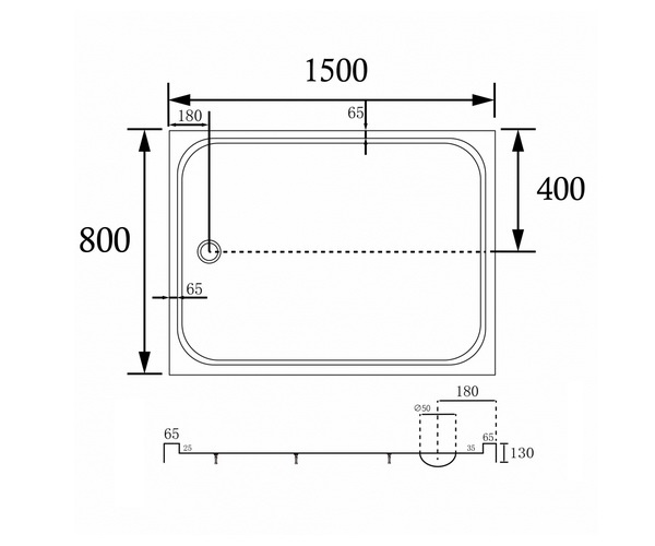 поддон акриловый AD3C158 150х80