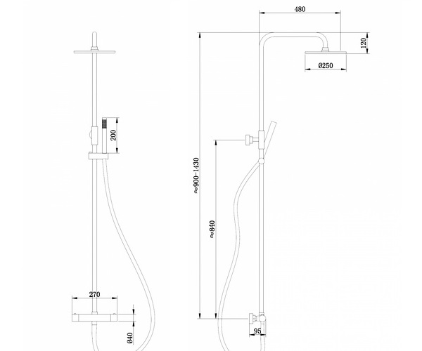 душевая система ABBER KREIS
