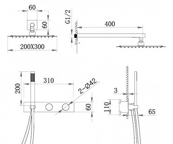 душевая система ABBER RUND