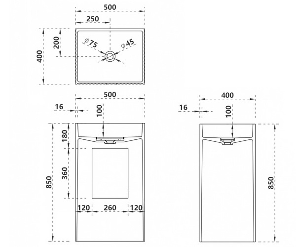 раковина ABBER STEIN 50