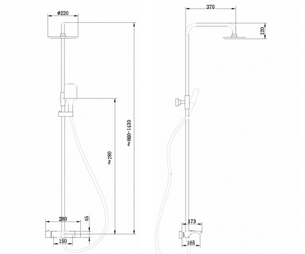 душевая система ABBER THERMOSTAT