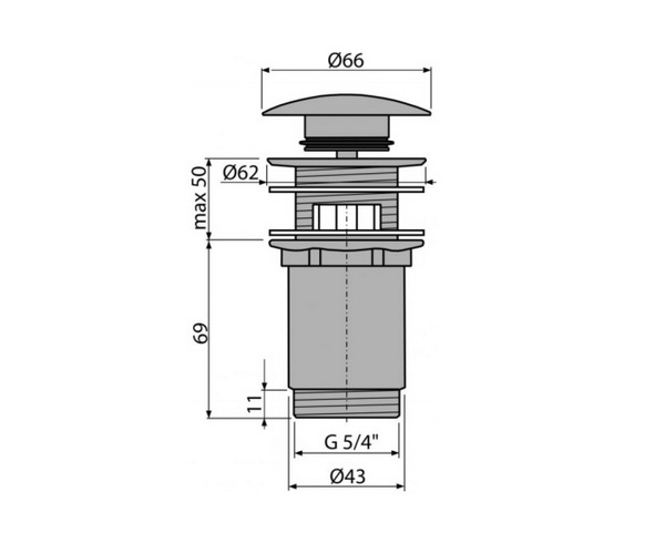 донный клапан ALCAPLAST A392