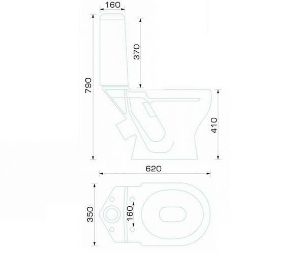унитаз ARINGA РИО, косой выпуск