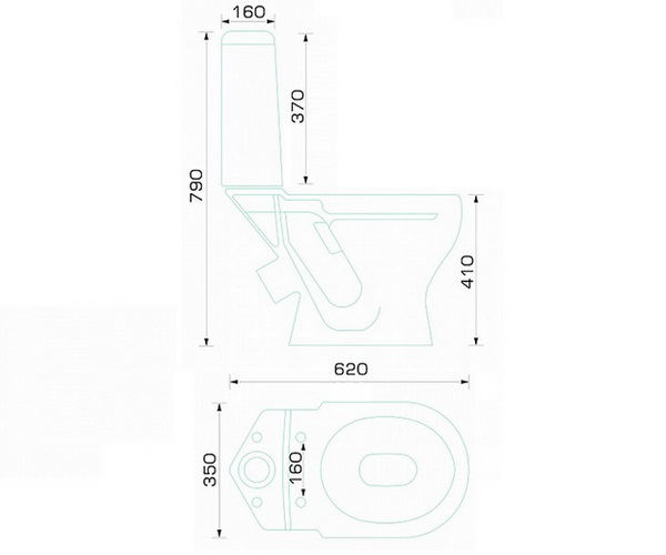 унитаз ARINGA РИО, косой выпуск