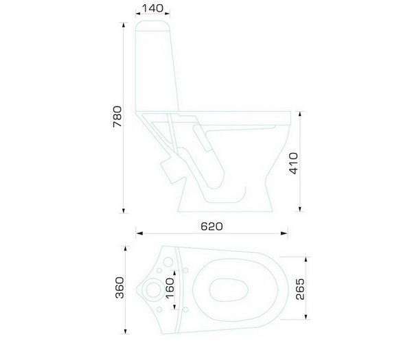 унитаз ARINGA СИЕНА, косой выпуск