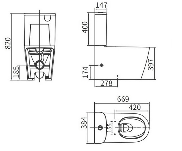 унитаз ARROW AB2231H