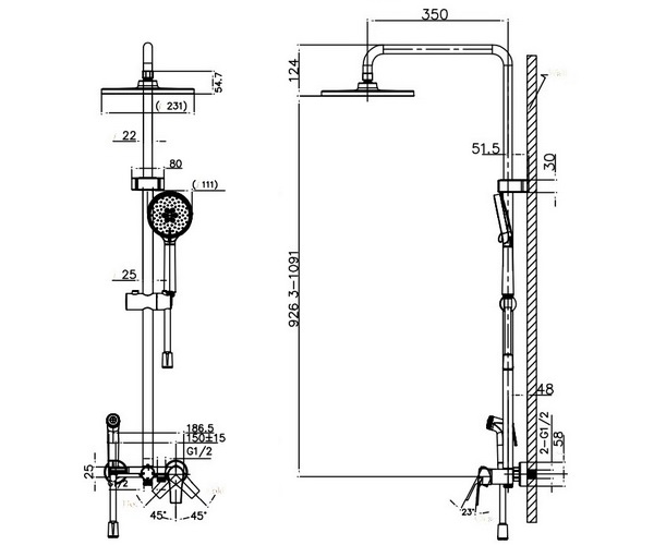 душевая система ARROW AG3402CP