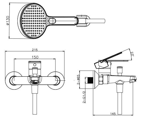 смеситель для ванны ARROW AG3605