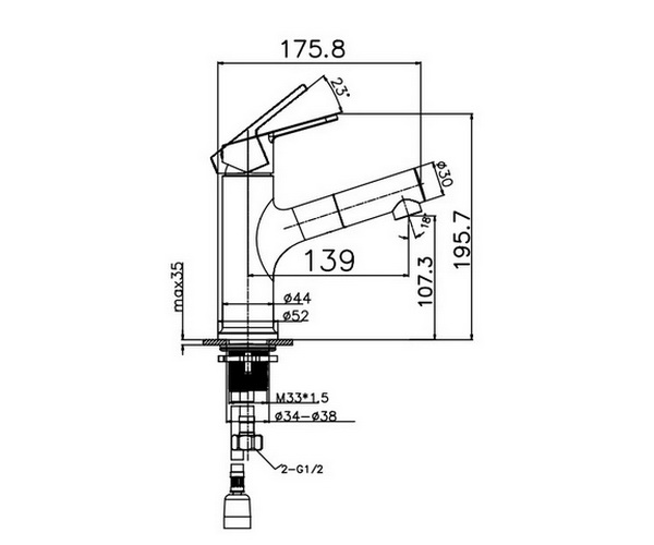 смеситель для раковины ARROW AG4129CP