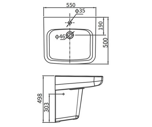 раковина ARROW AGP32037C 55