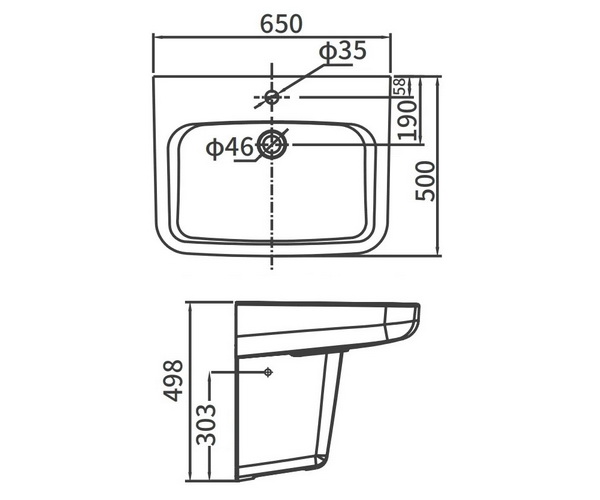 раковина ARROW AGP32037D 65