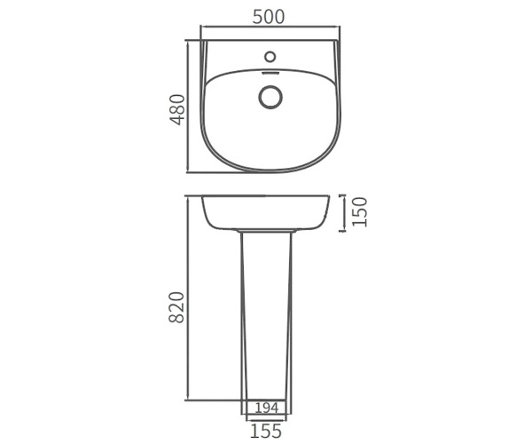раковина ARROW AHP31005C 48