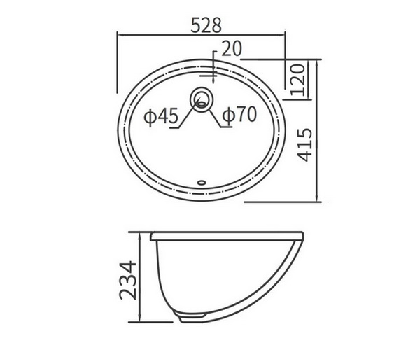 раковина ARROW AP406E 52