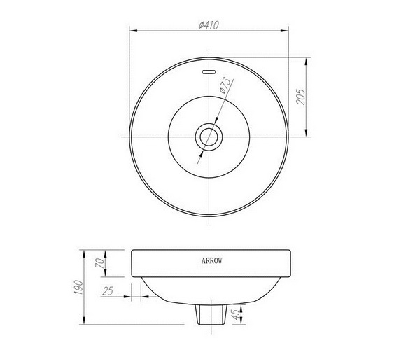 раковина ARROW AP4305 41