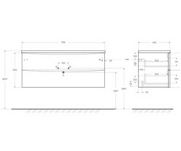 тумба с раковиной BELBAGNO ACQUA 120