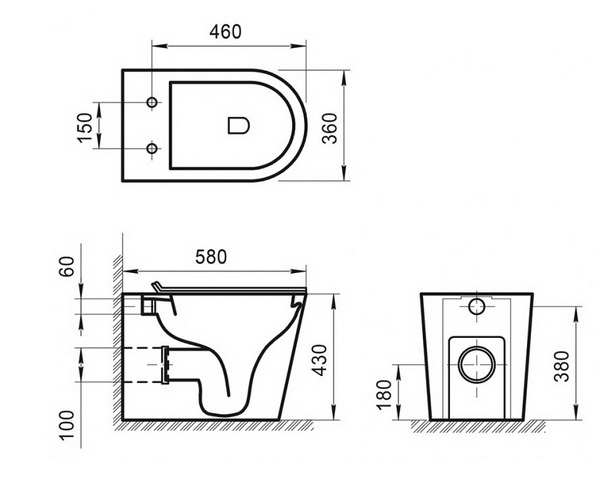 унитаз BELBAGNO FLAY-R