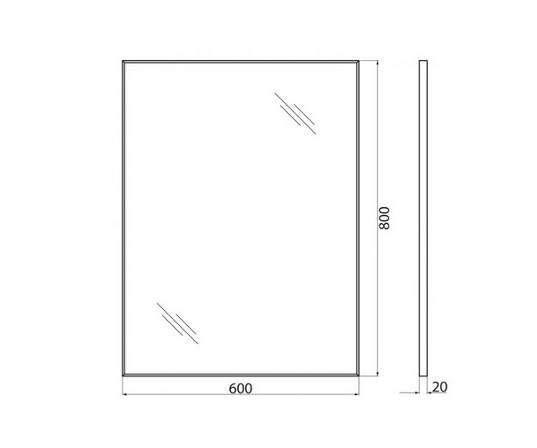 зеркало BELBAGNO SPC-AL 60