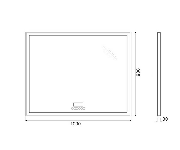 зеркало BELBAGNO SPC-GRT 100 с радио