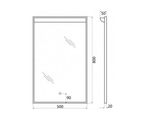 зеркало BELBAGNO SPC-UNO 50