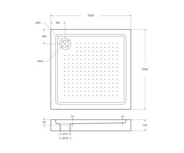 поддон акриловый BELBAGNO TRAY 100