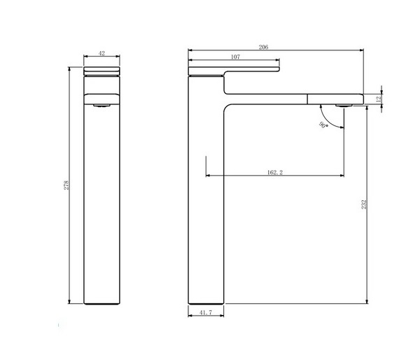 смеситель для раковины BLACK&WHITE GF-7203-С