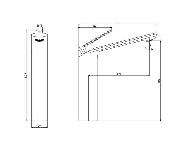 смеситель для раковины BLACK&WHITE GF-7204-GM