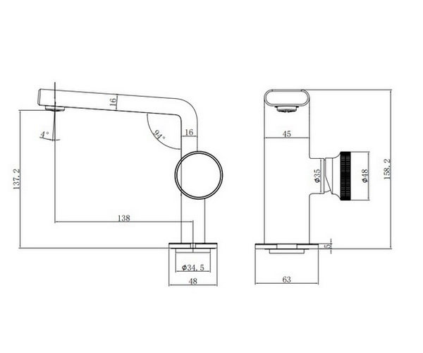 смеситель для раковины BLACK&WHITE GF-7207-С