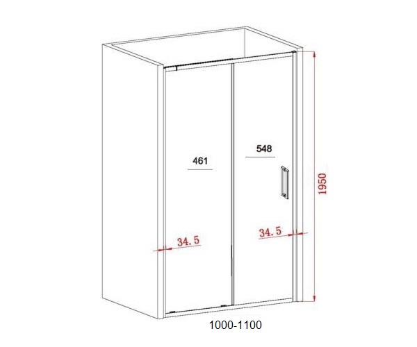 душевая дверь BLACK&WHITE SX715 110