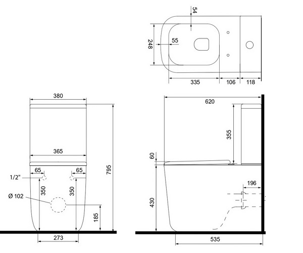 унитаз BLACK&WHITE W-6610