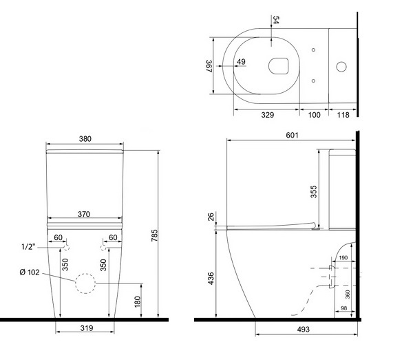 унитаз BLACK&WHITE W-6650