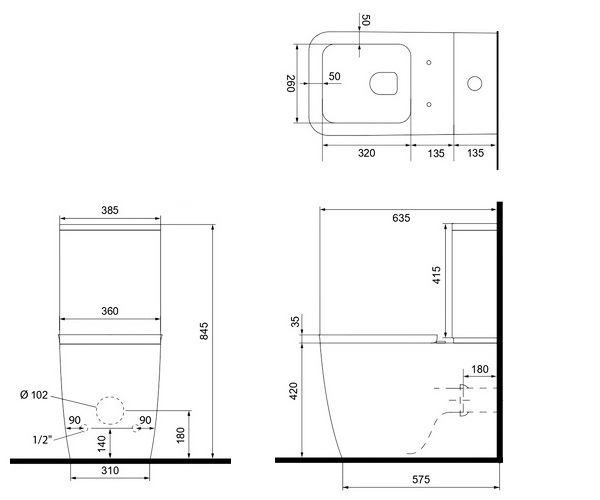унитаз BLACK&WHITE WX-7770