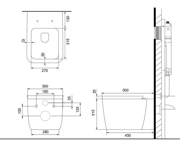 унитаз BLACK&WHITE WX-770