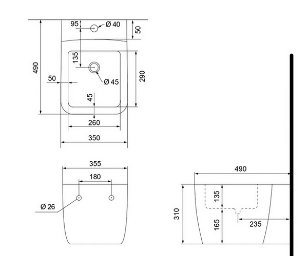 биде BLACK&WHITE WX-775