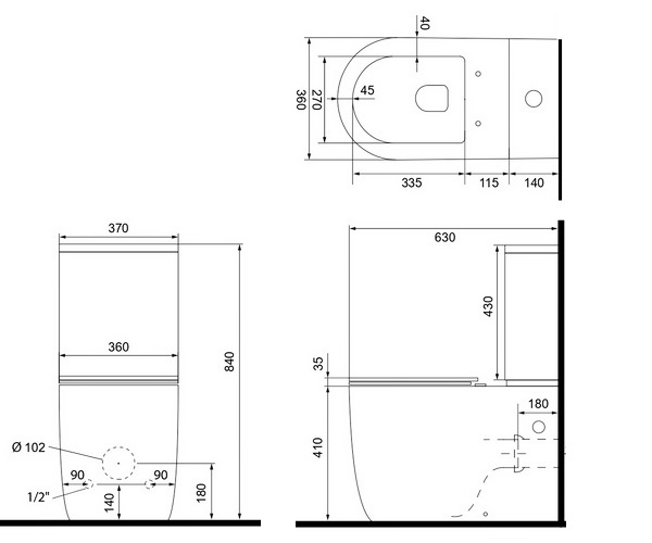 унитаз BLACK&WHITE WX-7780